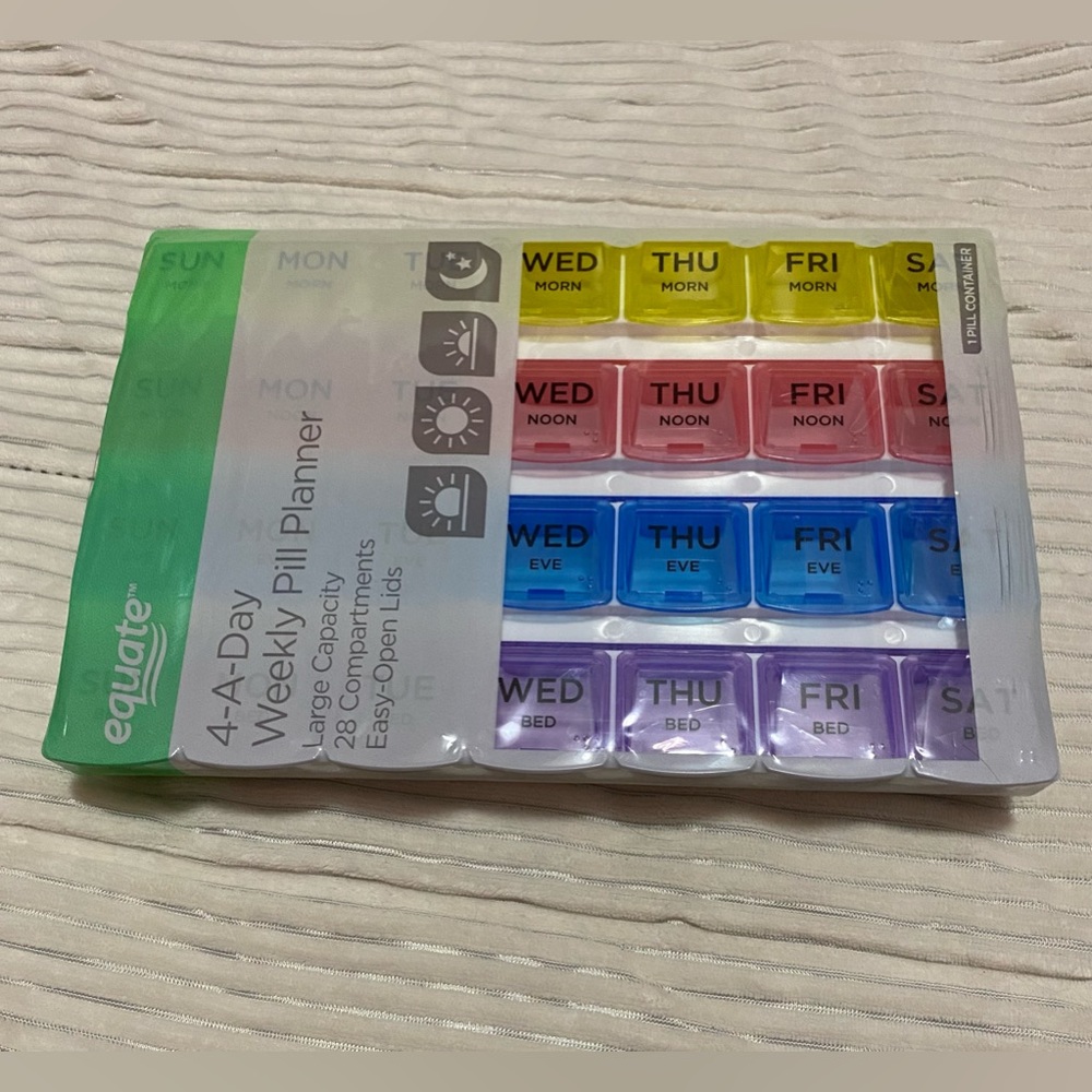 Equate weekly pill planner, brand new